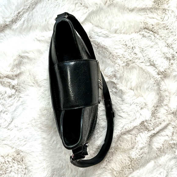 VINTAGE BRIGHTON BLACK LEATHER BAG Snake embossed - Picture 10 of 16